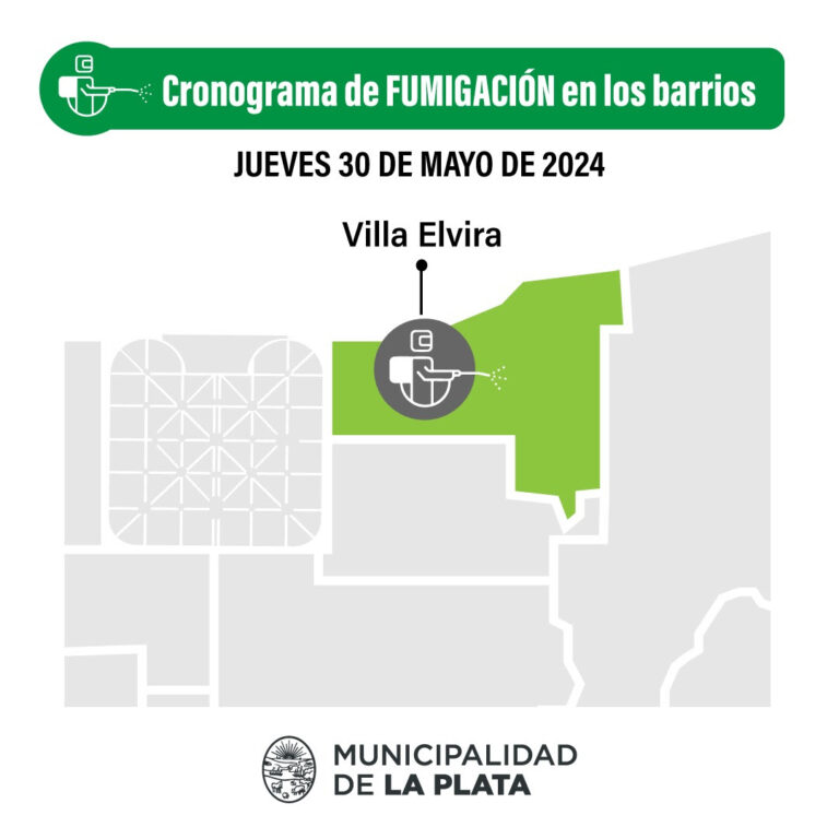 La fumigación contra el dengue desembarca en Villa Elvira este jueves