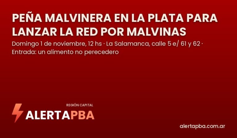 Peña Malvinera en La Plata: lanzan la Red por Malvinas en la región con una jornada de música y entrada solidaria